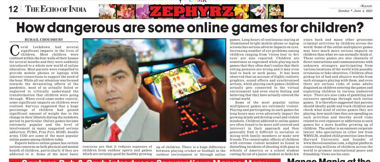 the echo How dangerous are some online games for children